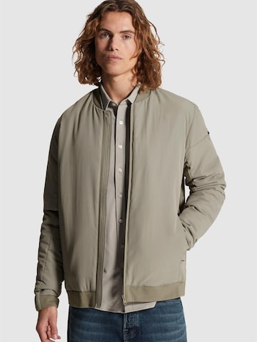 Giacca di mezza stagione 'Bomber jacket with zipper closure' di CAST IRON in verde: frontale