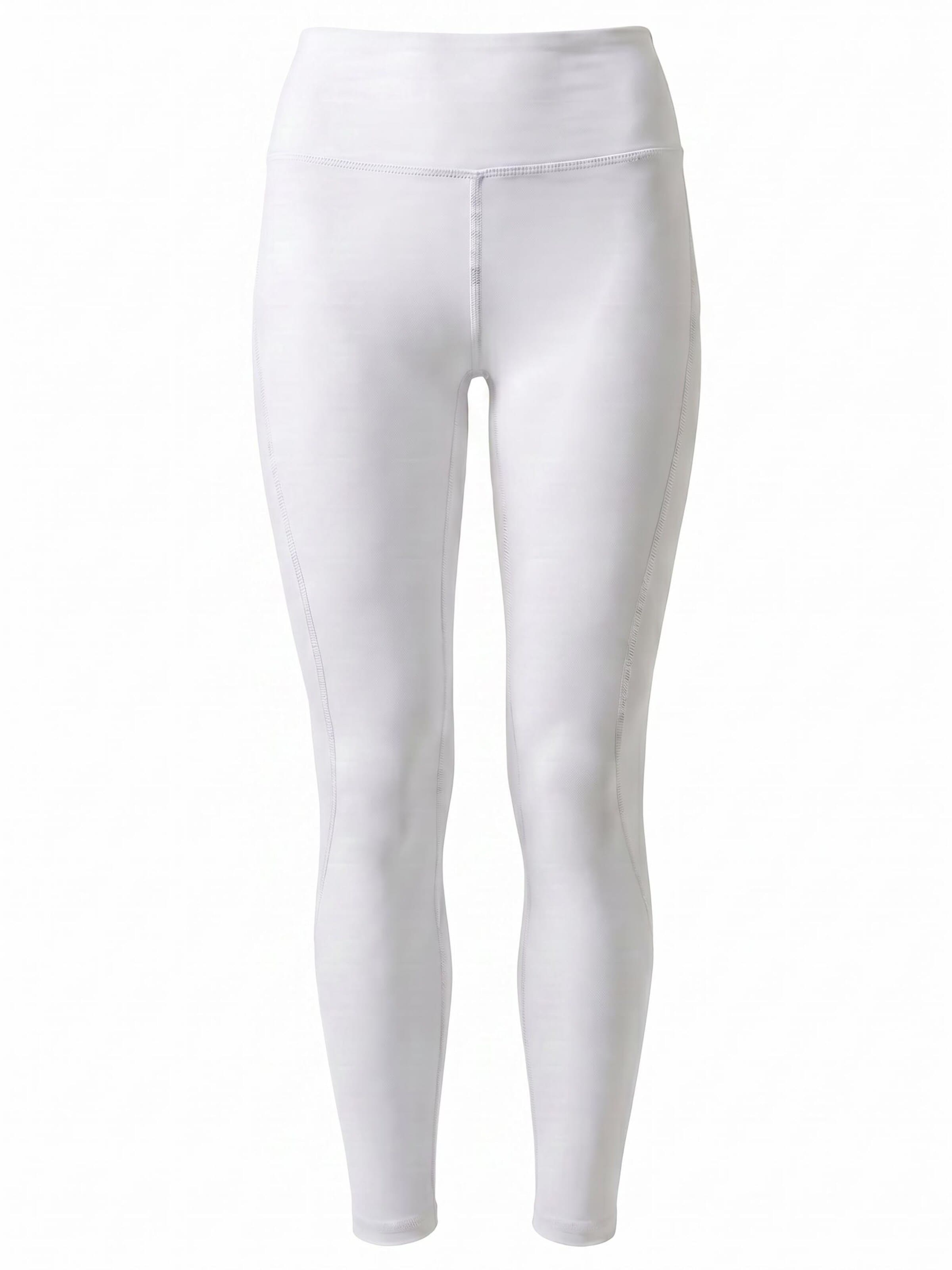 LOTUSCRAFTS Skinny Workout Pants 'BECCA Leggings' in White: front
