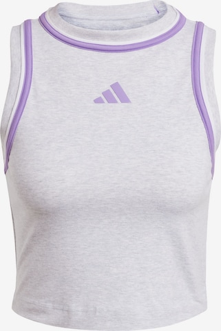 Top sportivo 'Essentials' di ADIDAS SPORTSWEAR in grigio: frontale