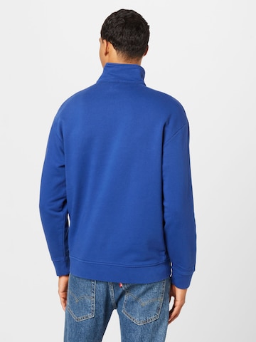 LEVI'S ® Sweatshirt 'RLXD Graphic 1/4 Zip Pkt' in Blue