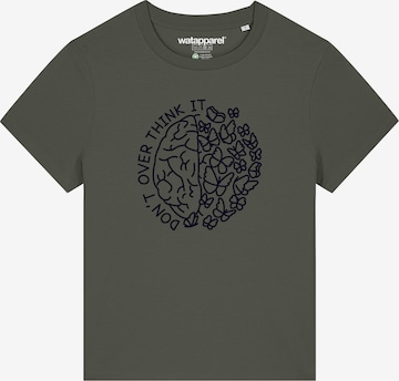 T-shirt 'Don't Overthink It' Watapparel en vert : devant