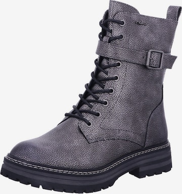 Rieker Veterlaarzen 'Schnürschuh Damen 93024 90 Echtleder in grau' in Grijs: voorkant