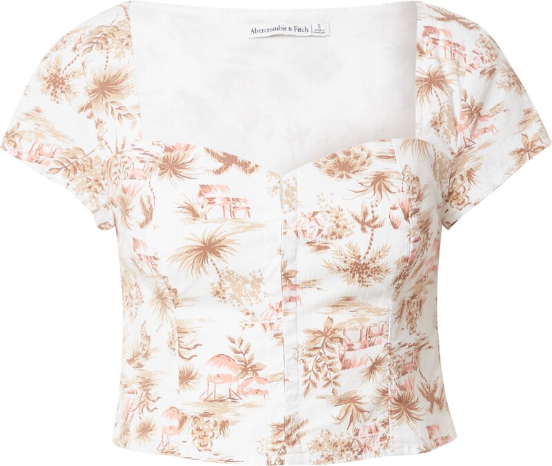 Abercrombie & Fitch Bluse in Weiß QB6980 Abercrombie & Fitch Bluse in Weiß QB6980