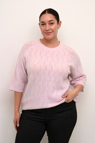 KAFFE CURVE Pullover 'Tenna' in Lila: Vorderseite
