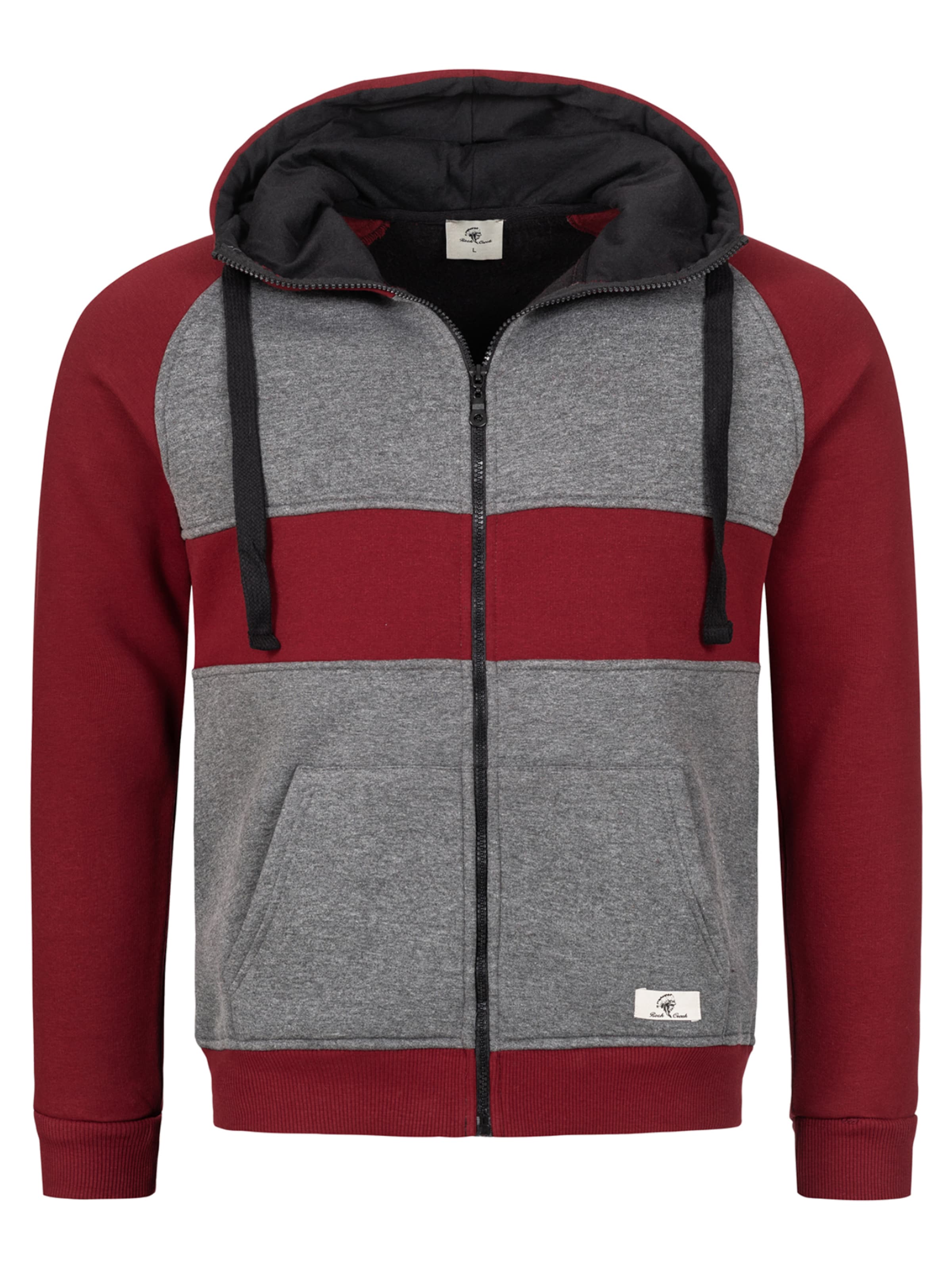Rock Creek Sweatjacke in Grau: Vorderseite