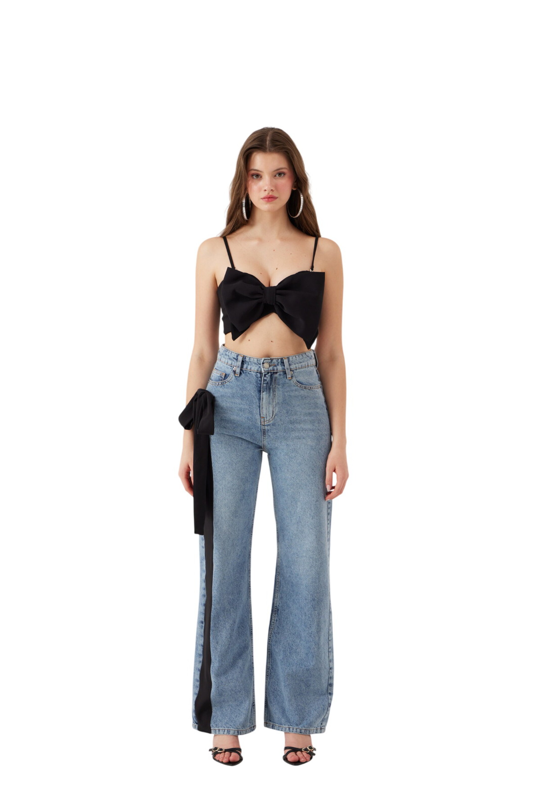 HOLLY LOLLY Wide leg Jeans in Black