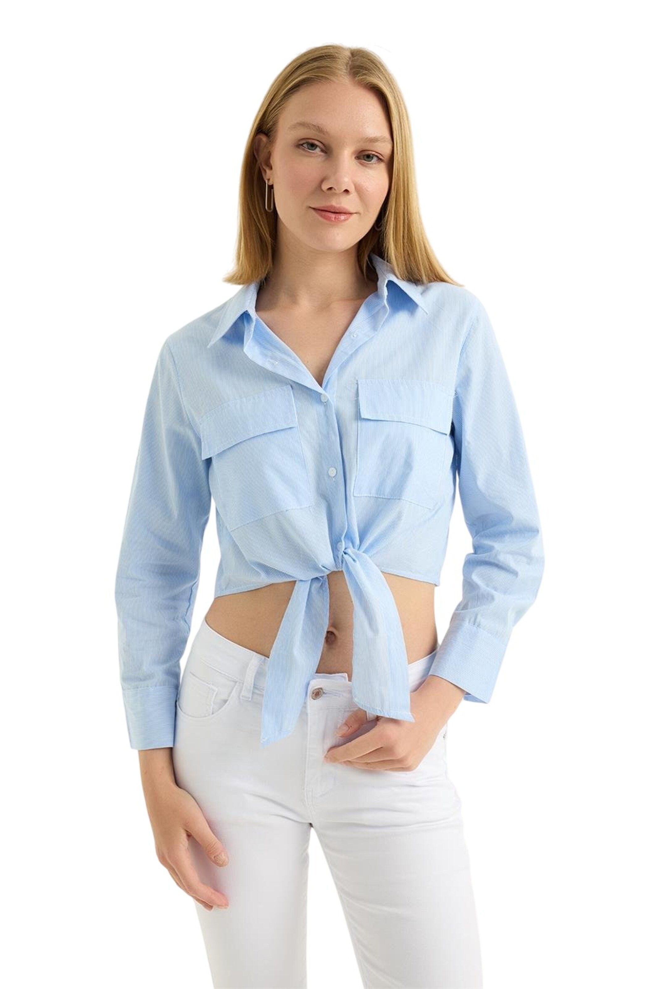 HOME STORE Blouse in Blue: front