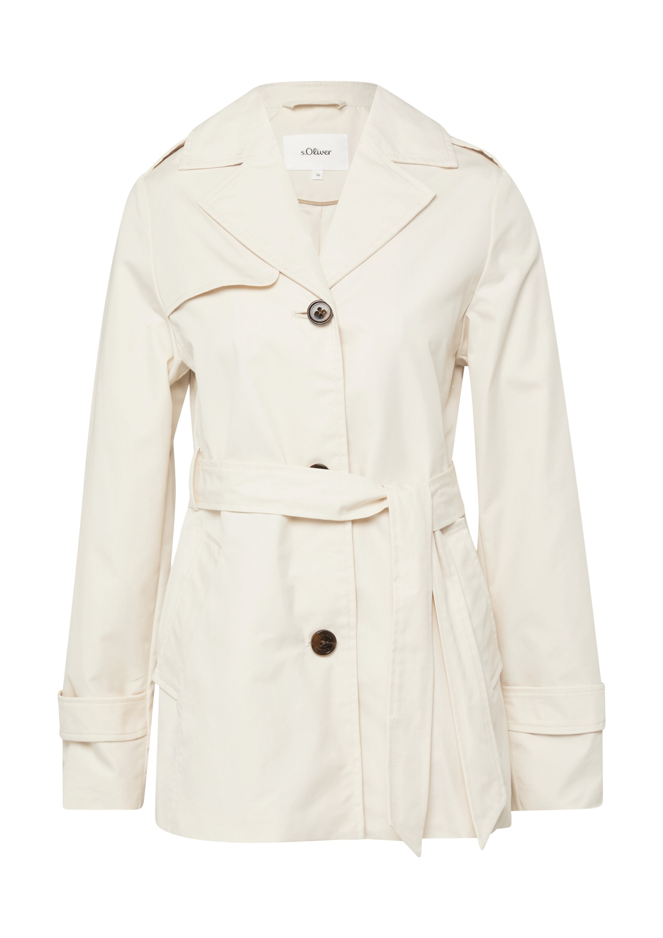 s.Oliver Between-seasons coat in Beige: front