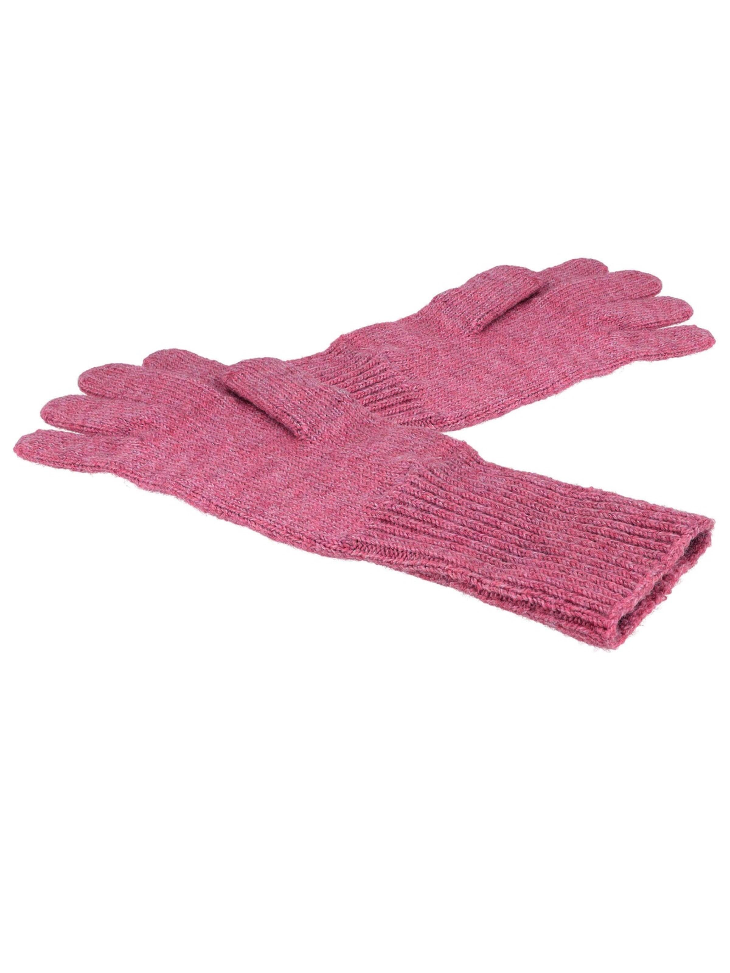 CAPO Full Finger Gloves 'Strickhandschuhe, melange' in Pink