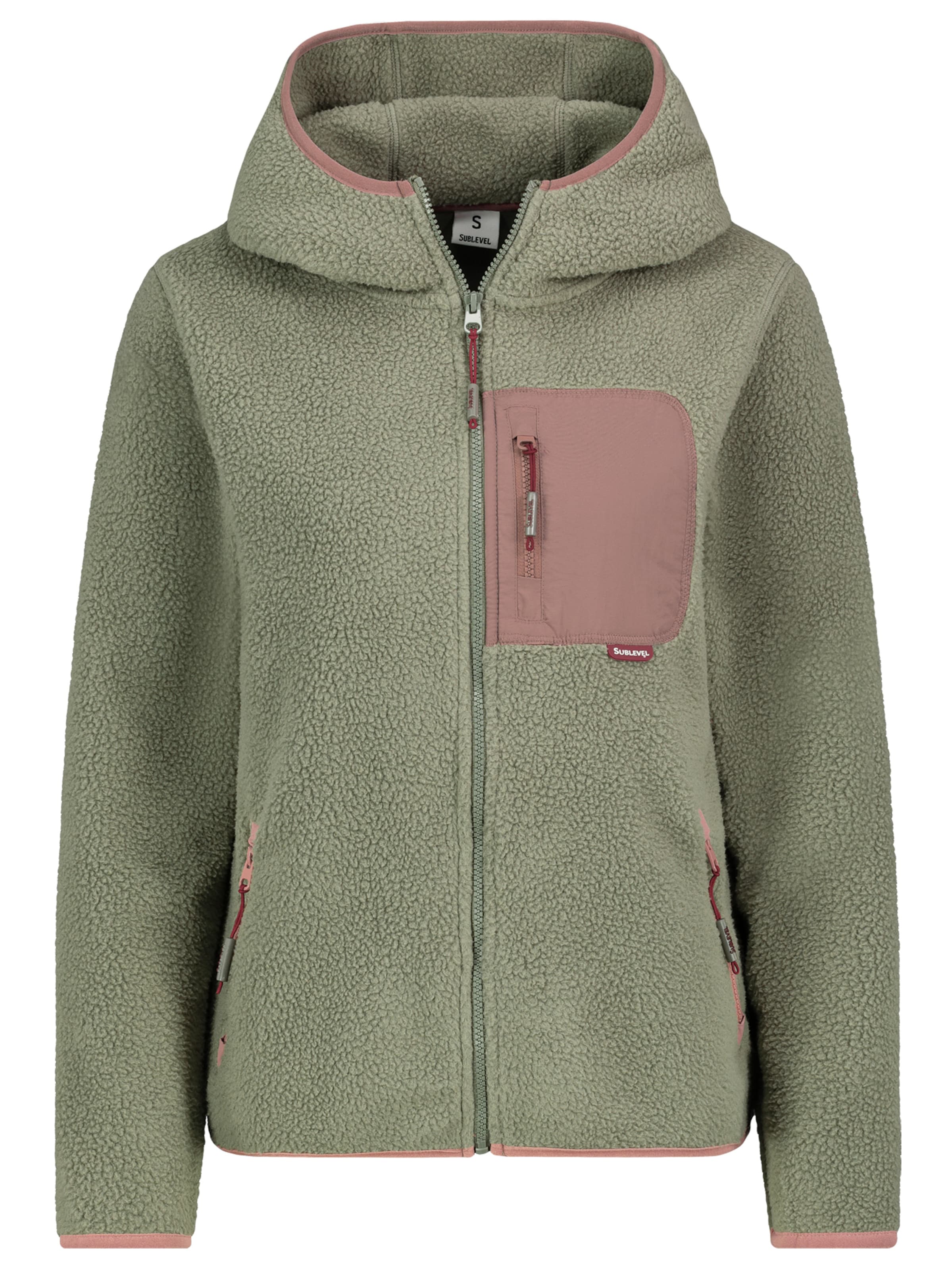 Sublevel Fleecejacke in Grün: Vorderseite