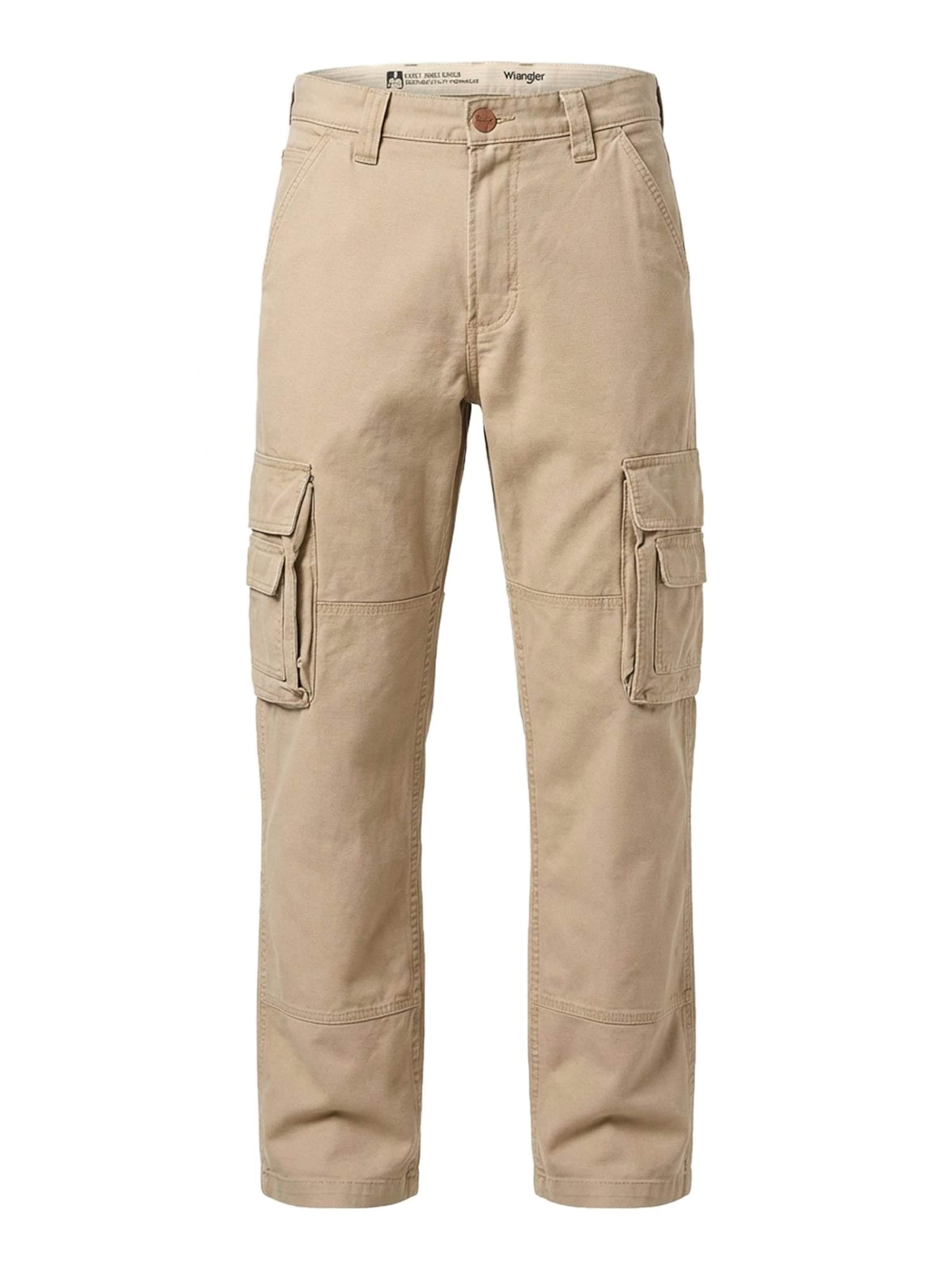WRANGLER Loosefit Cargobroek 'CJ REL CARGO' in Beige: voorkant