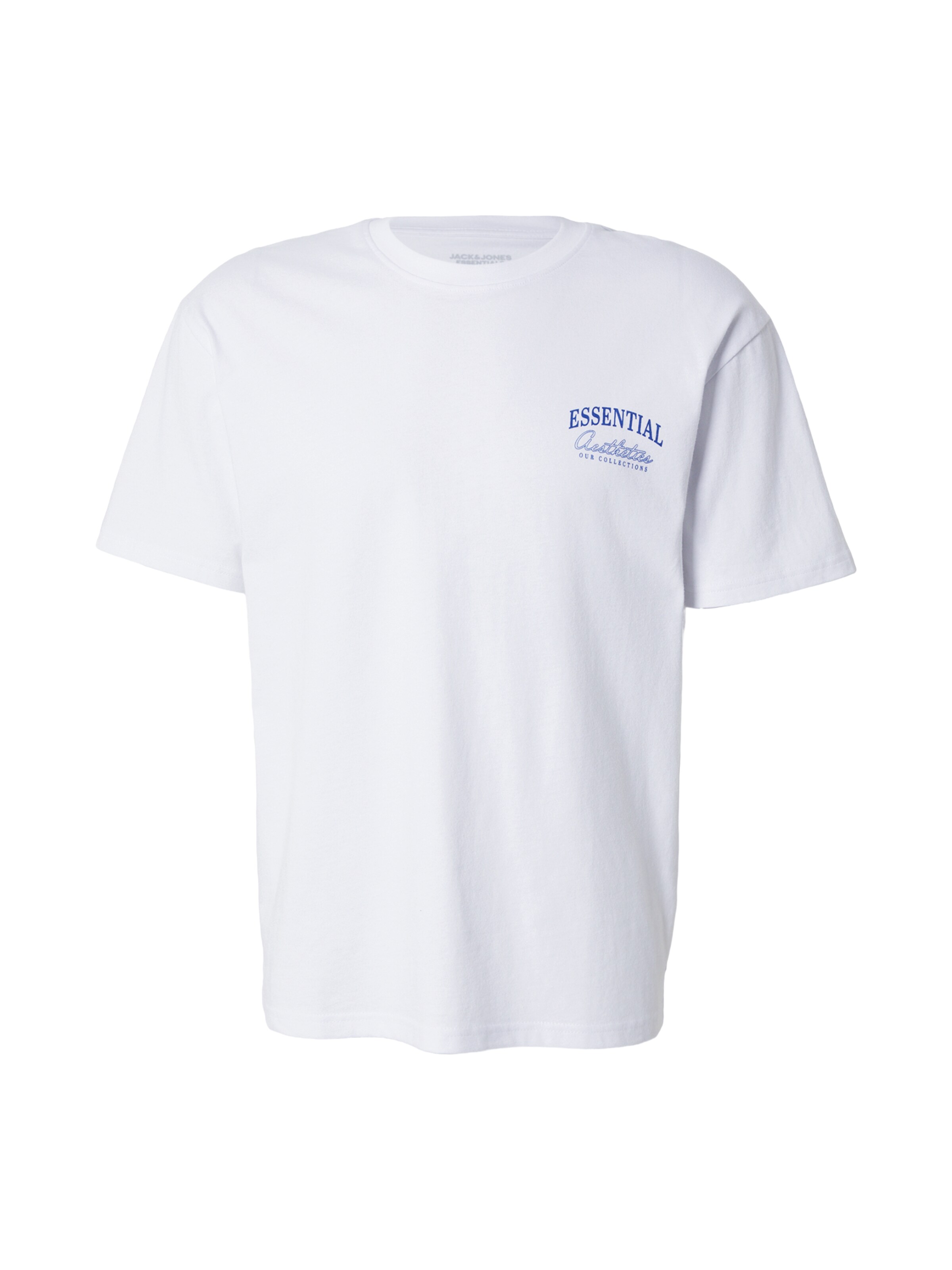 JACK & JONES Shirt 'JJEORGANIC STUDIO' in S in de kleur Ultramarine blauw / Wit, Productweergave