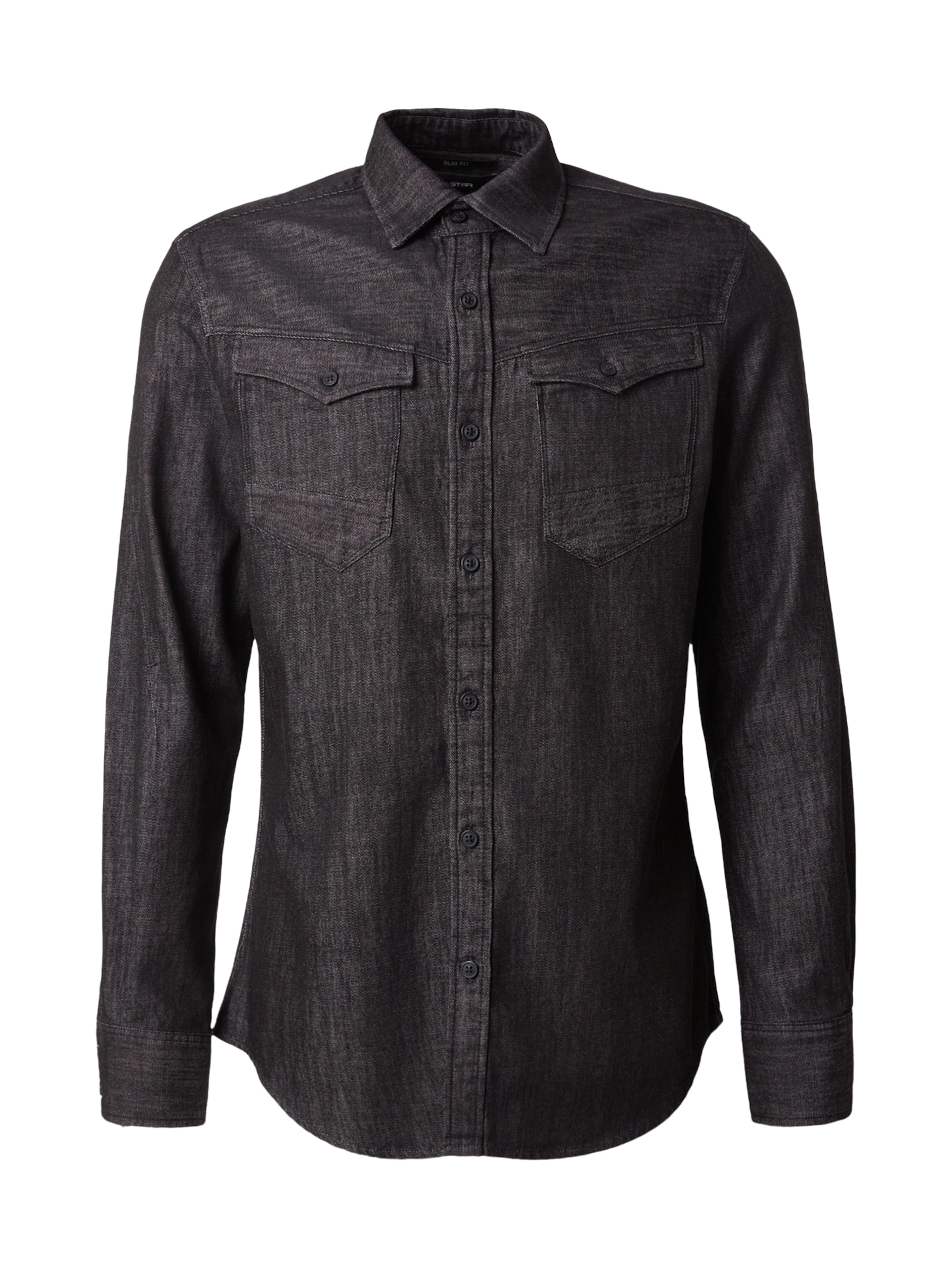 Slim fit Cămașă de la G-STAR pe negru: față
