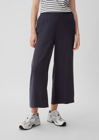 Wide Leg Pantalon COMMA en noir : devant