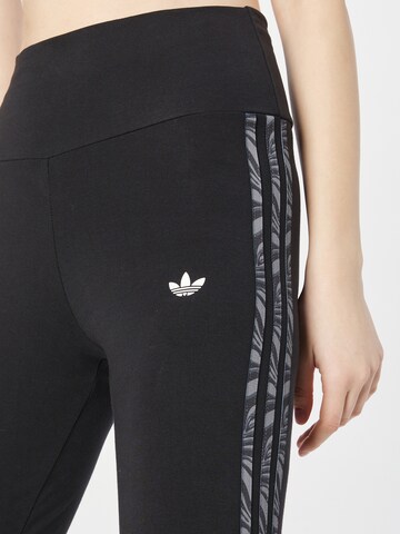 ADIDAS ORIGINALS Skinny Leggings 'Abstract Animal Print' in Black