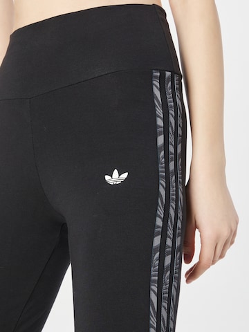 ADIDAS ORIGINALS Skinny Leggings 'Abstract Animal Print' in Schwarz