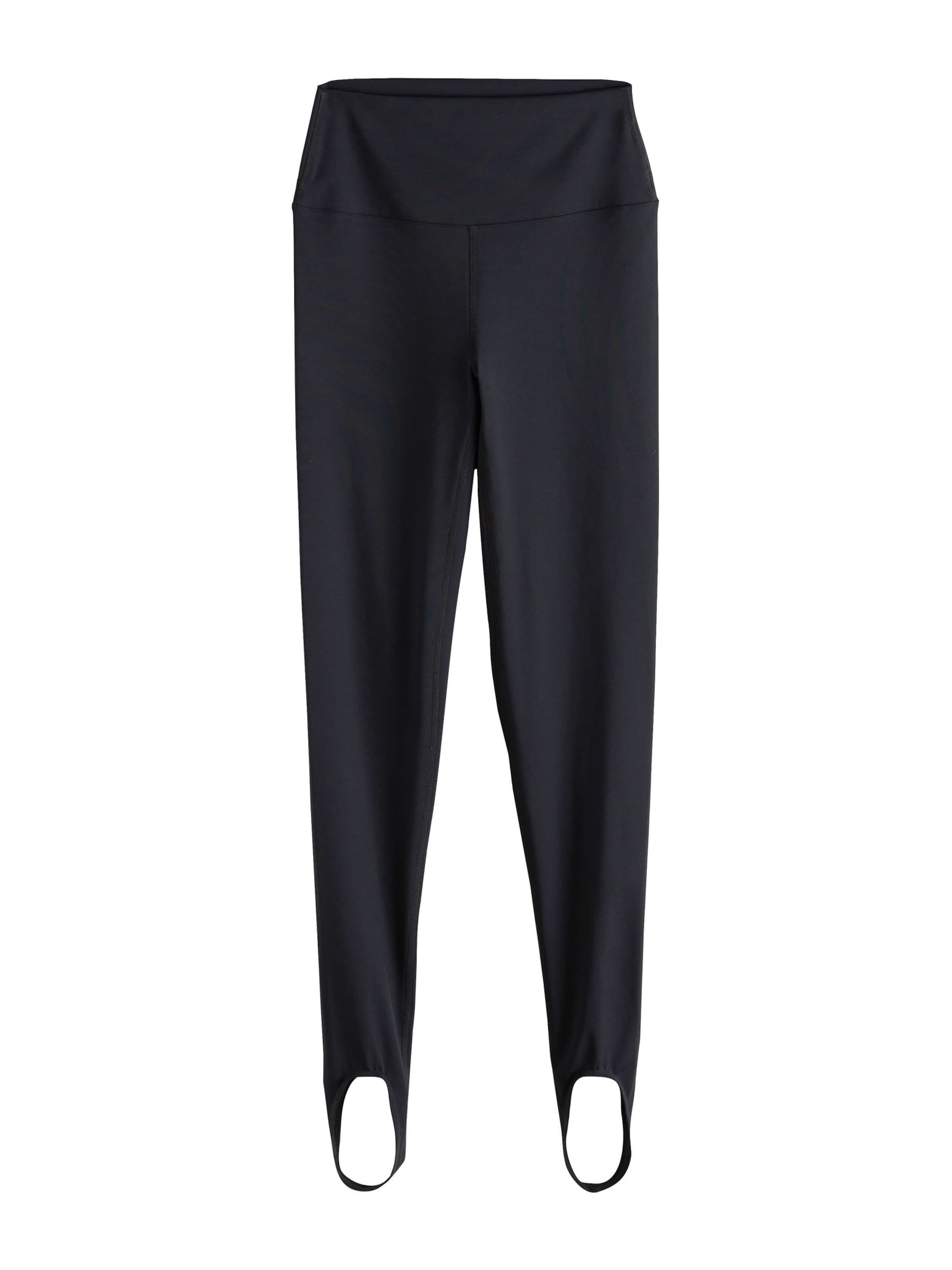 self. Skinny Leggings in Black: front