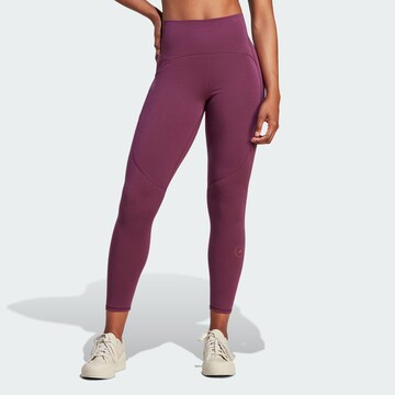 ADIDAS BY STELLA MCCARTNEY Skinny Workout Pants in Purple: front