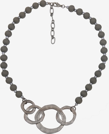 Leslii Necklace in Grey: front