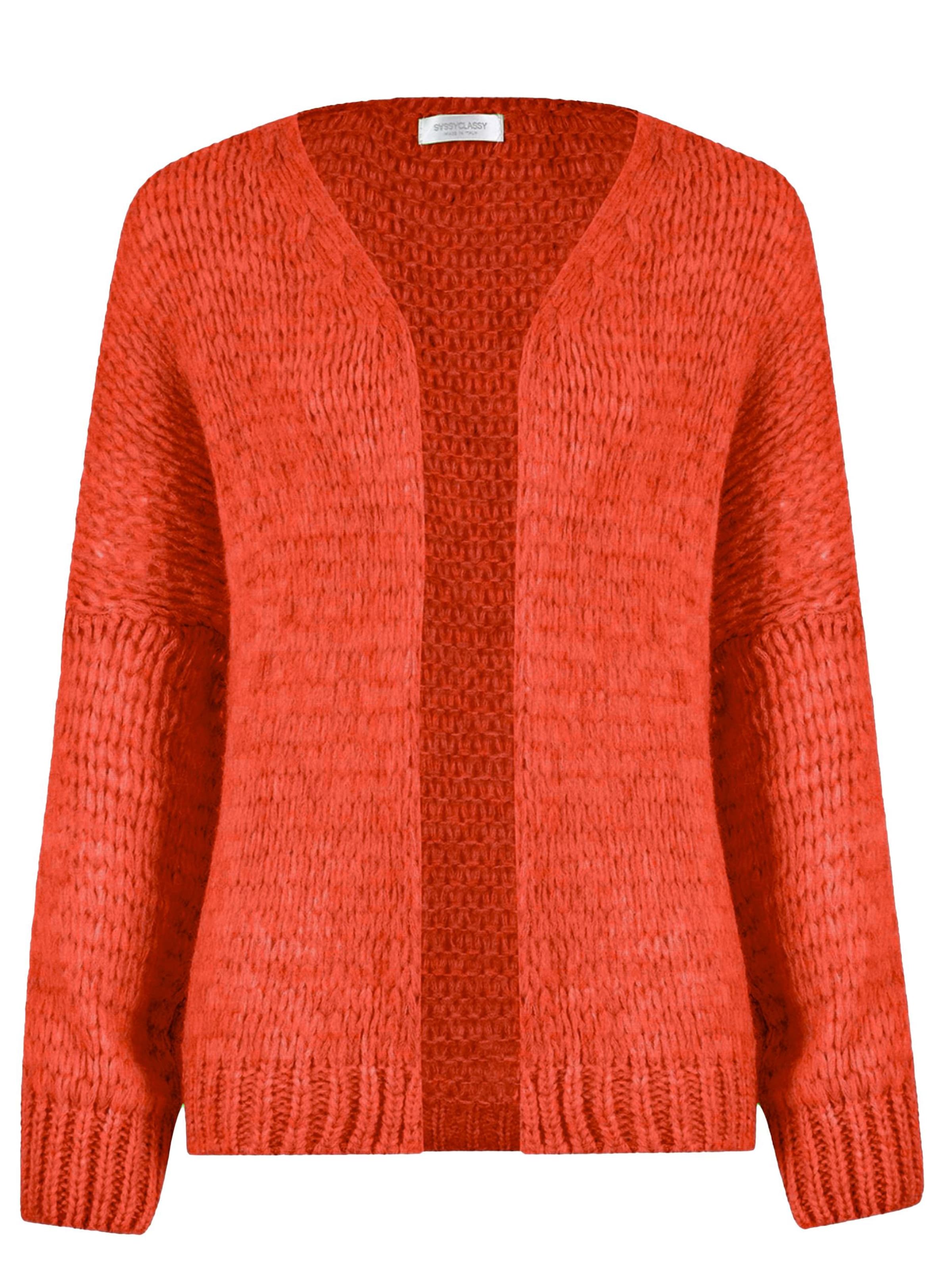 SASSYCLASSY Oversized Cardigan in Red: front
