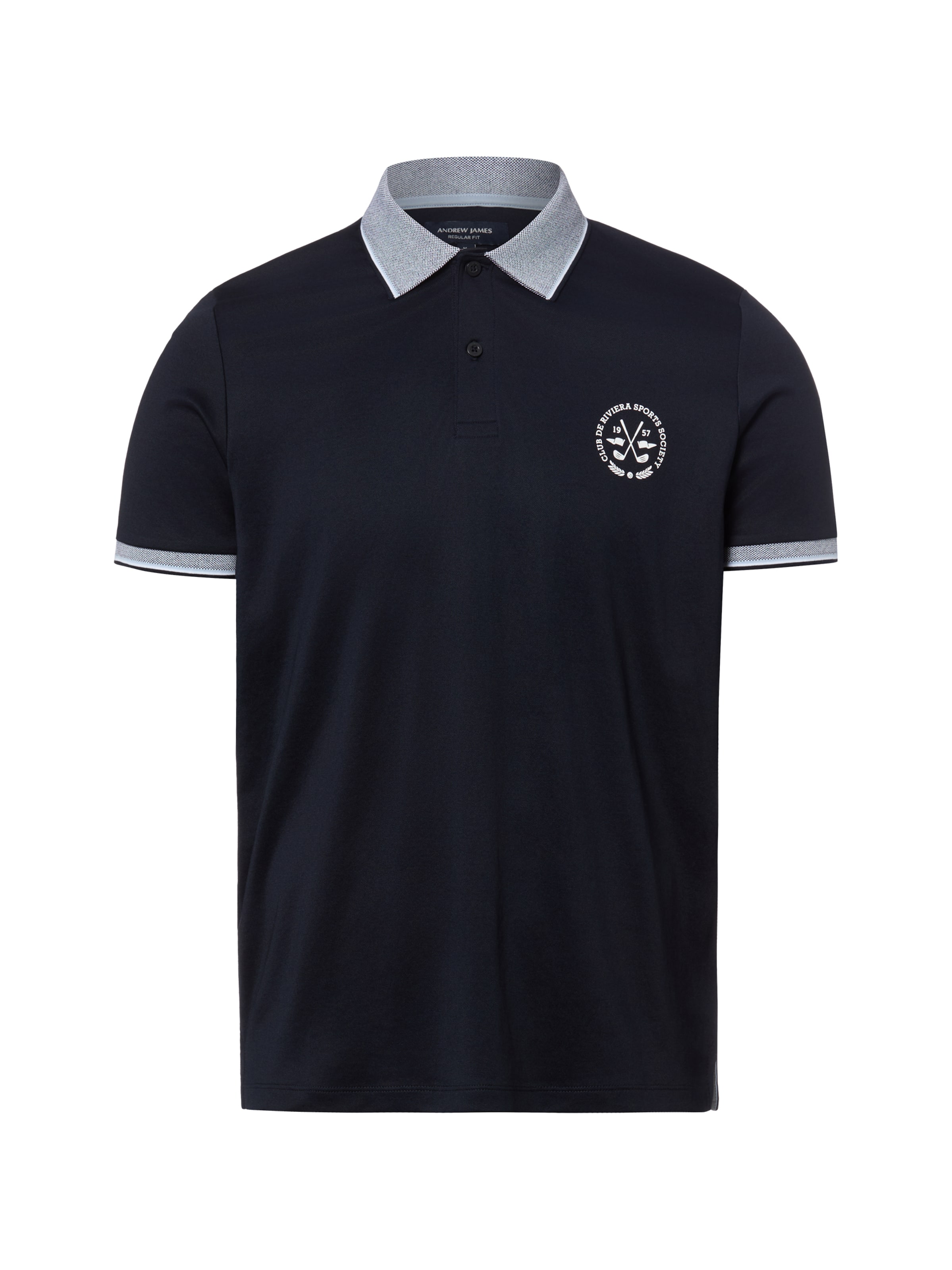 T-Shirt Andrew James en bleu : devant