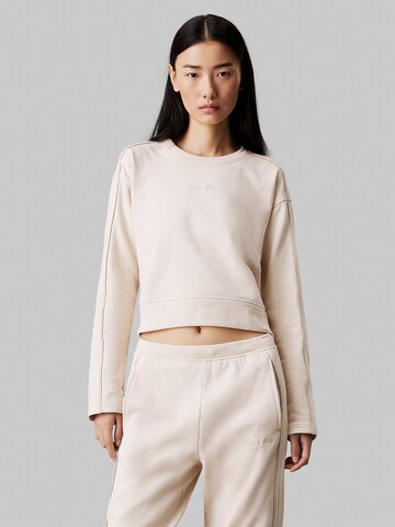 Calvin Klein Sweatshirt in Wit: voorkant