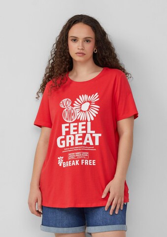 T-shirt QS en rouge : devant