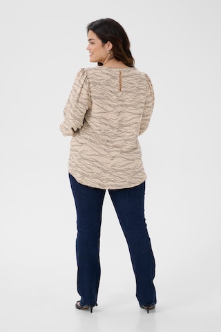 KAFFE CURVE Bluse 'Nika' in Beige