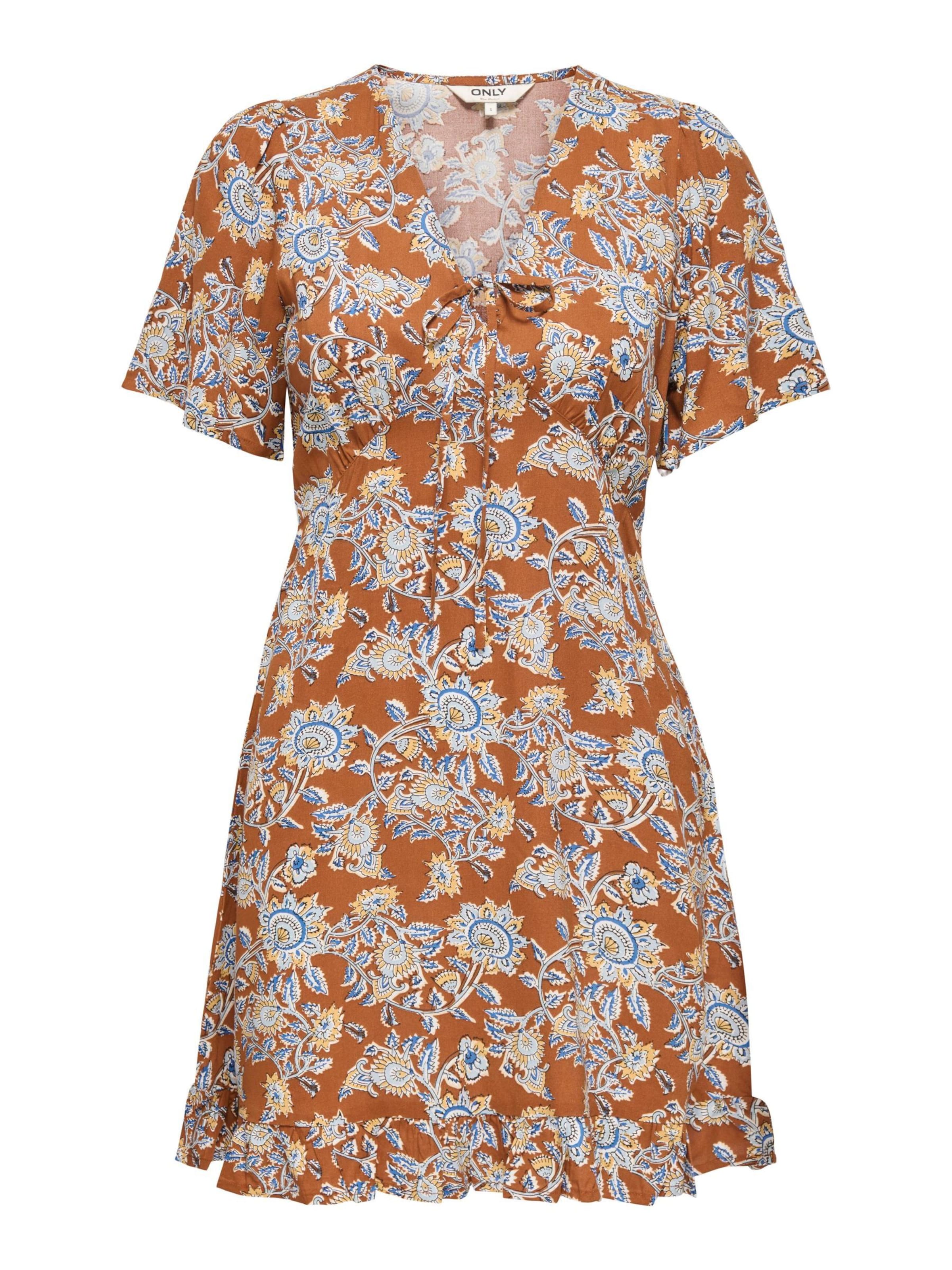 Robe d’été 'ONLJannie' ONLY en orange : devant