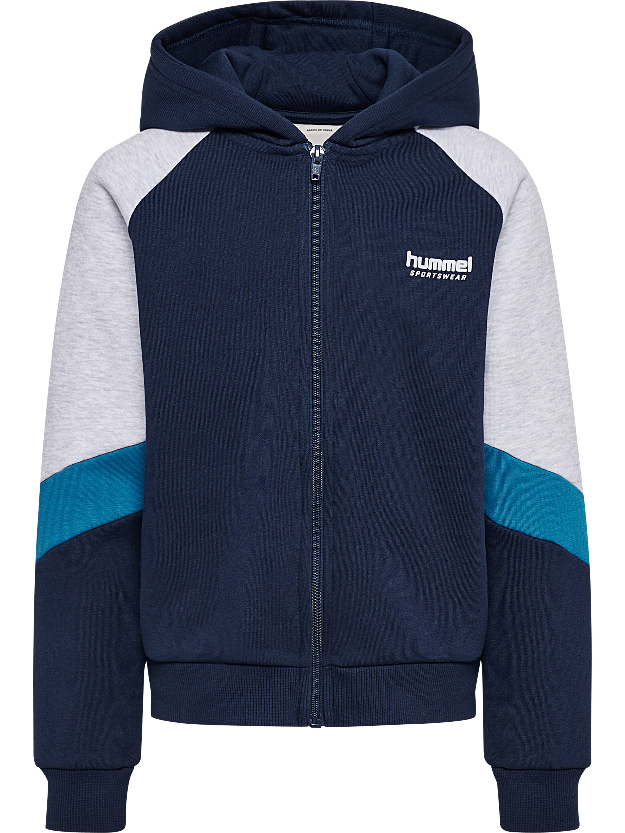 Hummel Zip-Up Hoodie in Blue: front