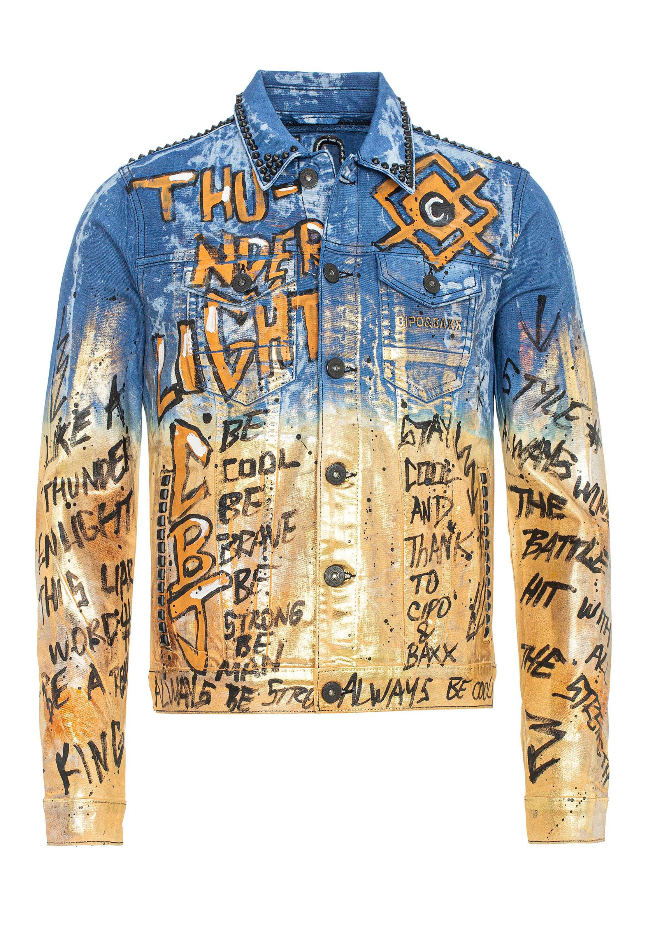 CIPO & BAXX Jeansjacke in Mischfarben: Vorderseite