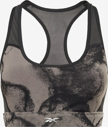 Reebok Bustier Sport bh 'Lux' in Zwart: voorkant