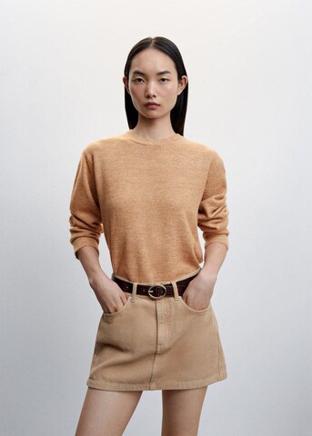 MANGO Sweater 'Sensei' in Brown: front