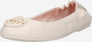 TOMMY HILFIGER Ballerina i vit: framsida