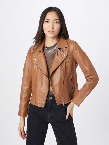 PIECES Between-Season Jacket 'SUSSE' in Brown: front