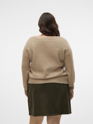 Vero Moda Curve Trui 'VMCGOLD' in Bruin
