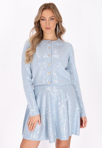 faina Gebreid vest 'Fashion Look' in Blauw: voorkant