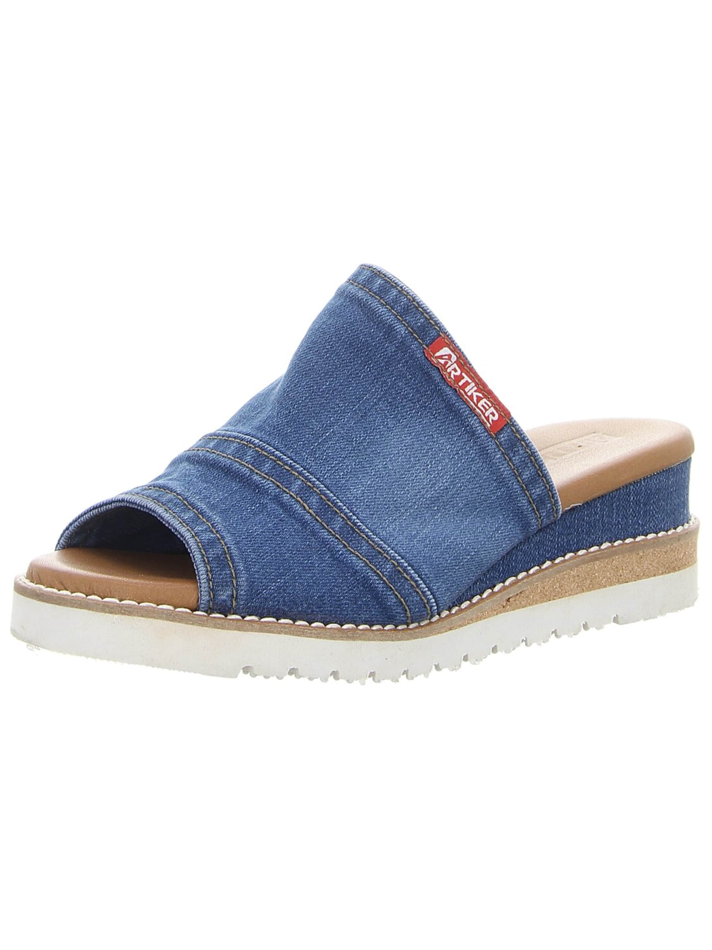 Artiker Pantolette 'Damen Pantolette 54C0203 Textil in blau'‌‌‌‌‌‌‌ in Blau: Vorderseite
