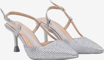 Desa Slingpumps 'Stilett' in Zilver: voorkant