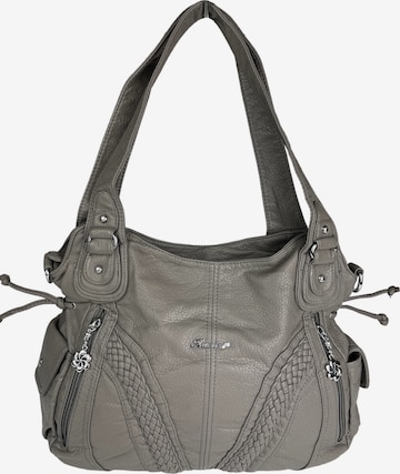 Borsa a mano di Kumixi in grigio: frontale