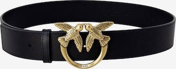PINKO Riem 'ALTA LOVE BIRDS IN PELLE' in Zwart: voorkant