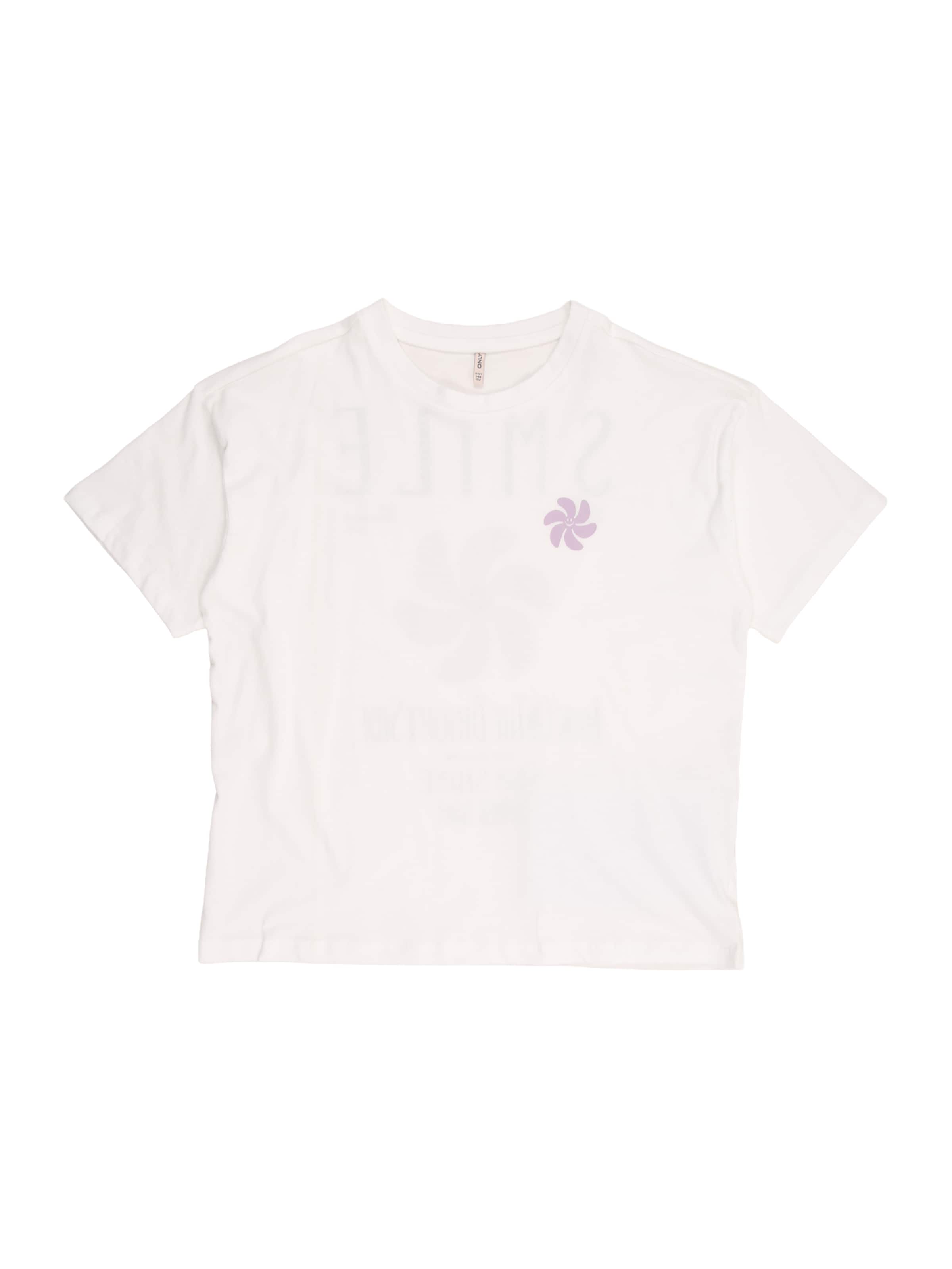 Tricou 'KOGSUN-VERAS FLOWER' de la ONLY GIRLS pe alb: față