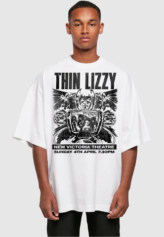 Merchcode Shirt 'Thin Lizzy - New Victoria Theatre' in Wit: voorkant