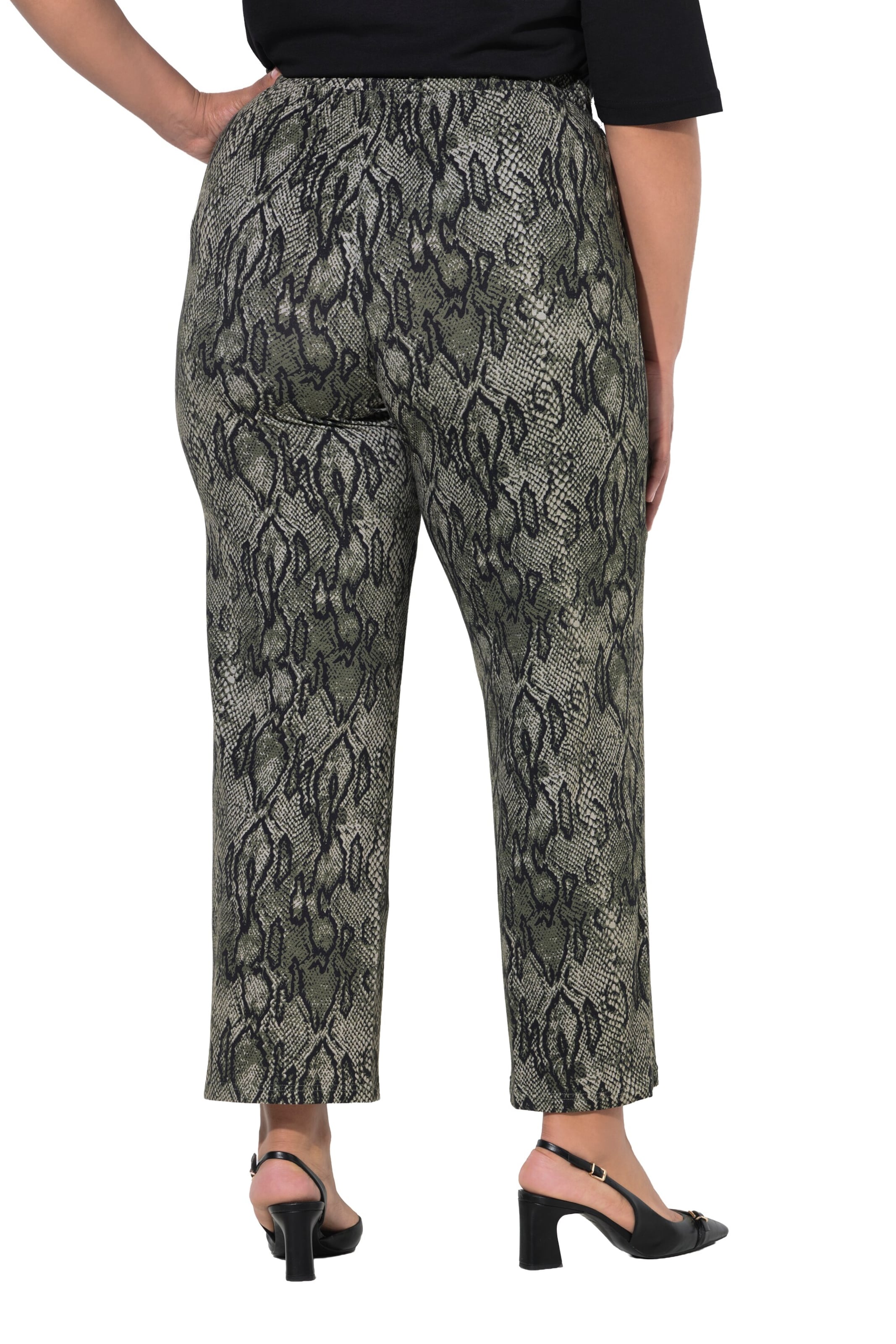 Ulla Popken Regular Hose in Grün