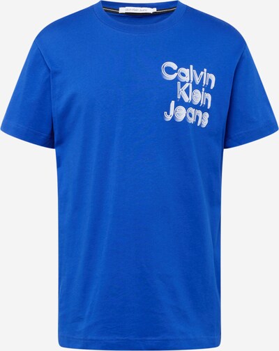 Calvin Klein Jeans T-Krekls, krāsa - zils / balts, Preces skats