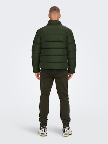 Veste mi-saison Only & Sons en vert