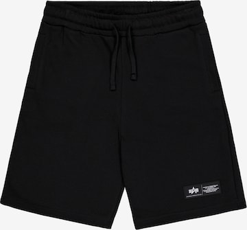 ALPHA INDUSTRIESregular Hlače - crna boja: prednji dio