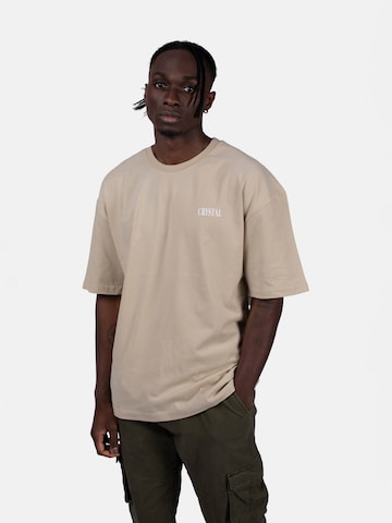Crystal Paris Shirt 'Face' in Brown: front