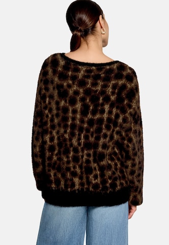 zero Strickpullover mit Jacquard in Schwarz
