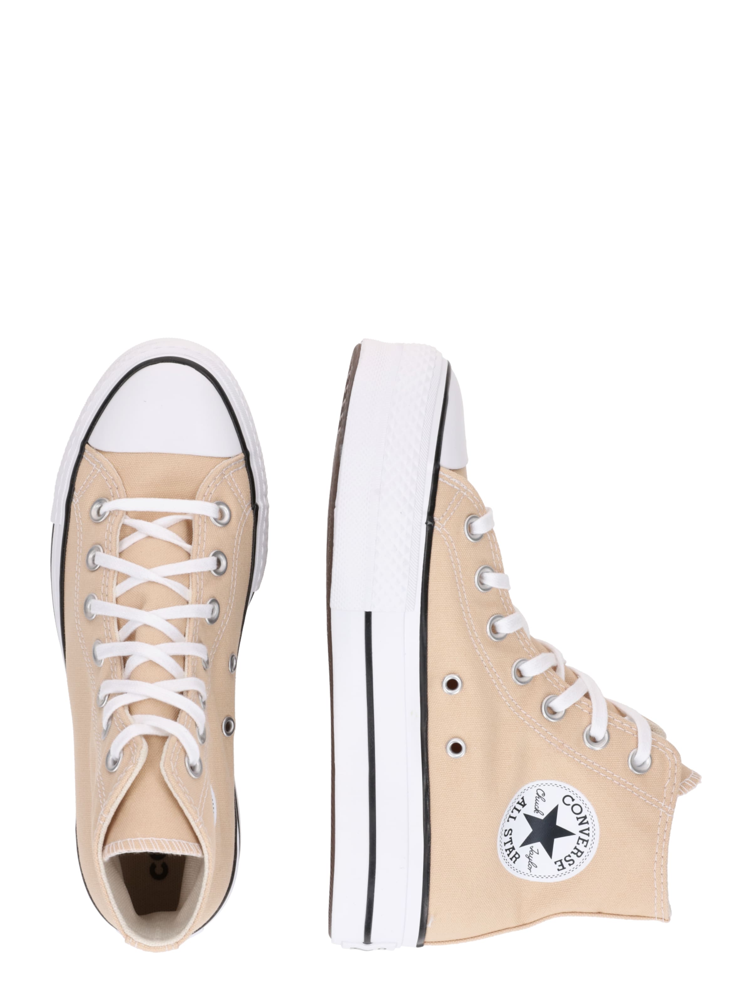 CONVERSE Korkeavartiset tennarit 'CTAS LIFT HI' värissä beige